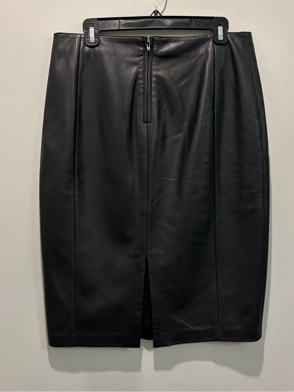 Danier Italian Leather Midi Pencil Skirt Black Size 10 - Picture 6 of 15